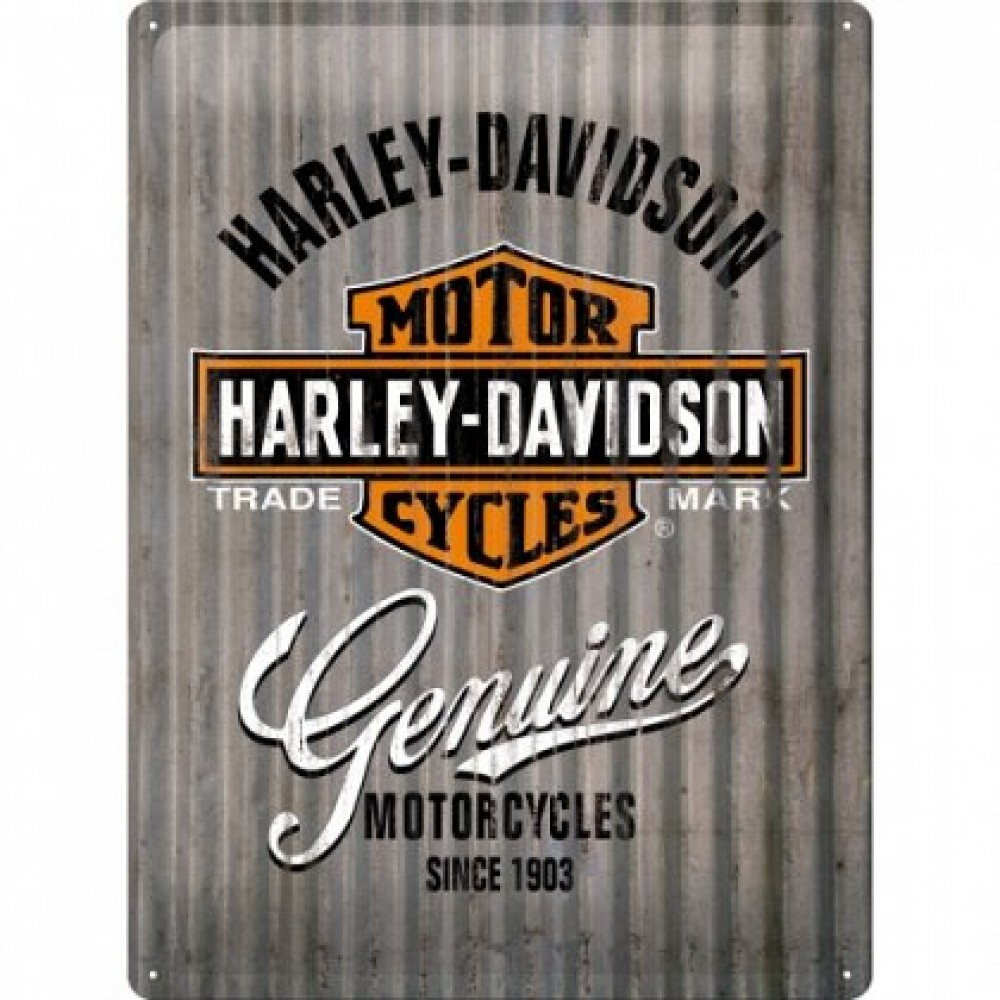 Placa metalica - Harley Davidson Metal Wall - 30x40 cm